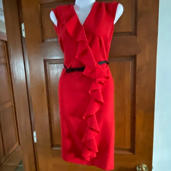 Studio I Red Fully Lined Cocktail Dress Size 10 NWOT - Picture 8 of 8